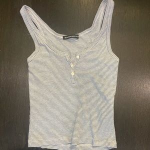 Blue/white striped tank from Brandy Melville.